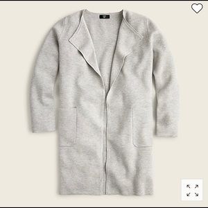 JCrew collarless sweater blazer